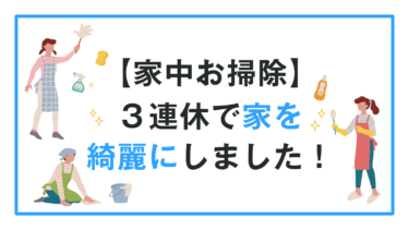 【家中お掃除】３連休で家を綺麗にしました！